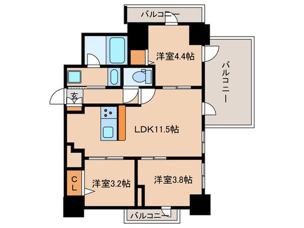 MODERN　PALAZZO　天神南Ⅱの物件間取画像